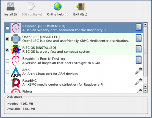 Installing Raspbian using NOOBS